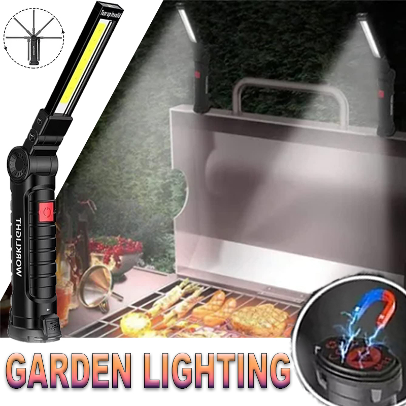 Outdoor Lighting Electric - ポータブル LED 懐中電灯 磁気フック付き 屋外修理作業灯 Type-C