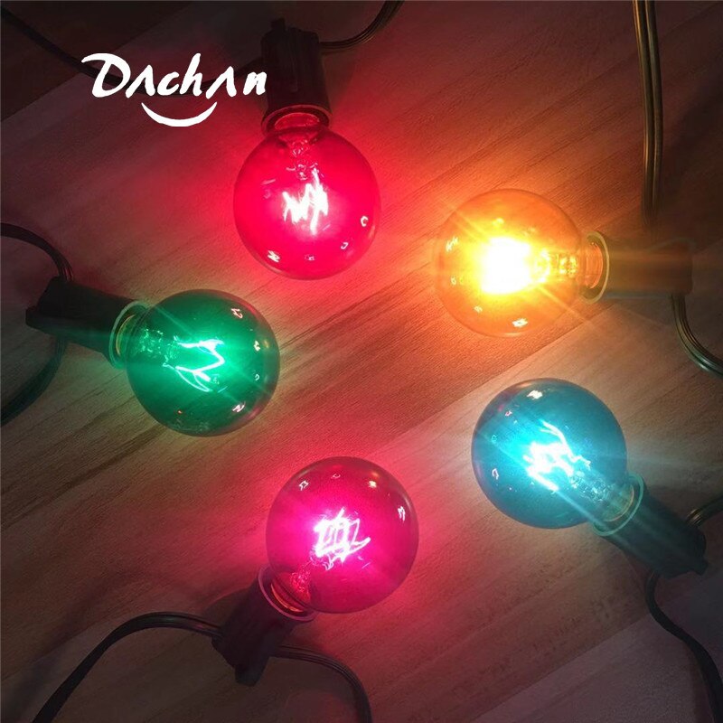 String Light Bistro - 7.5M 25 G40 グローブパティオストリングライト 5色、クリスマスストリングライト 裏庭ビストロマーケットガーデンパーティー装飾用