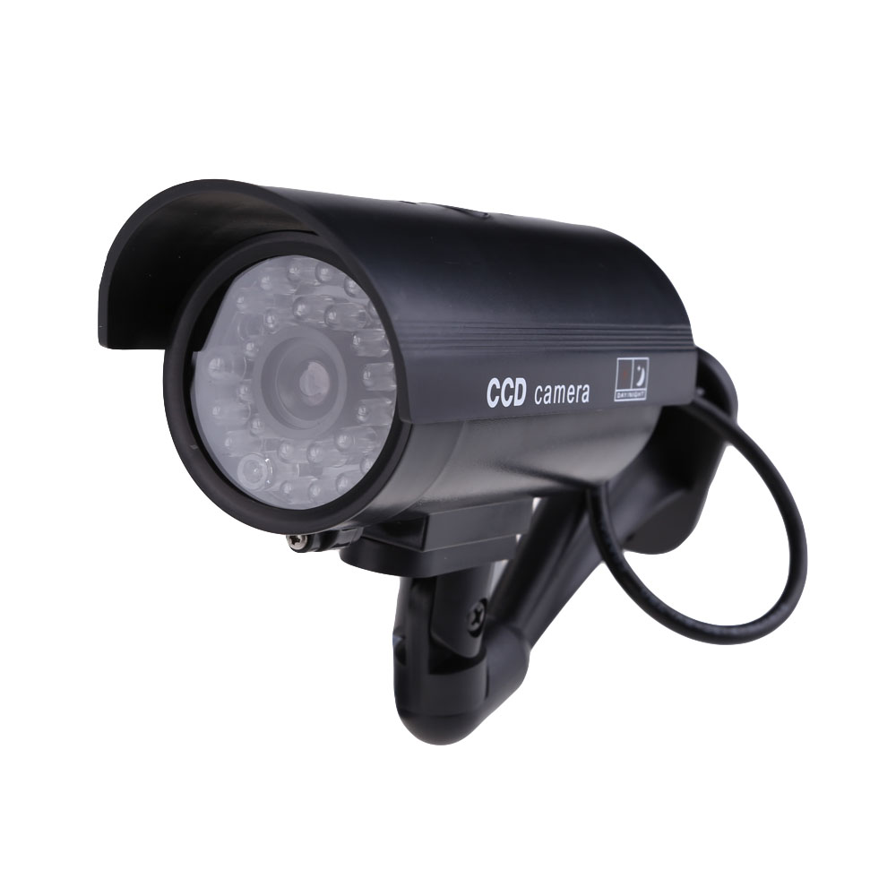 Outdoor Lighting And Camera - 偽監視カメラ 盗難防止 ダミーカメラ LEDライト点滅機能付き 屋内外用