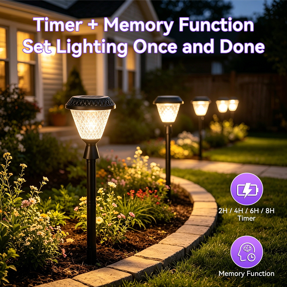 Outdoor Lighting Remote Control - ソーラーポストキャップライト IP65防水 LED屋外柱灯 リモコン付き 調整可能 CCT