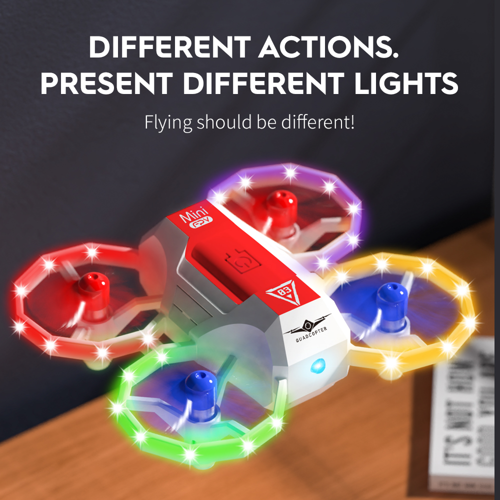 Outdoor Lighting Remote Control - 子供向けの音楽と光を備えたKf601ミニドローン,初心者向けのライト付きおもちゃ,クワッドコプター,36km, h,rcヘリコプター,子供向けギフト,新品