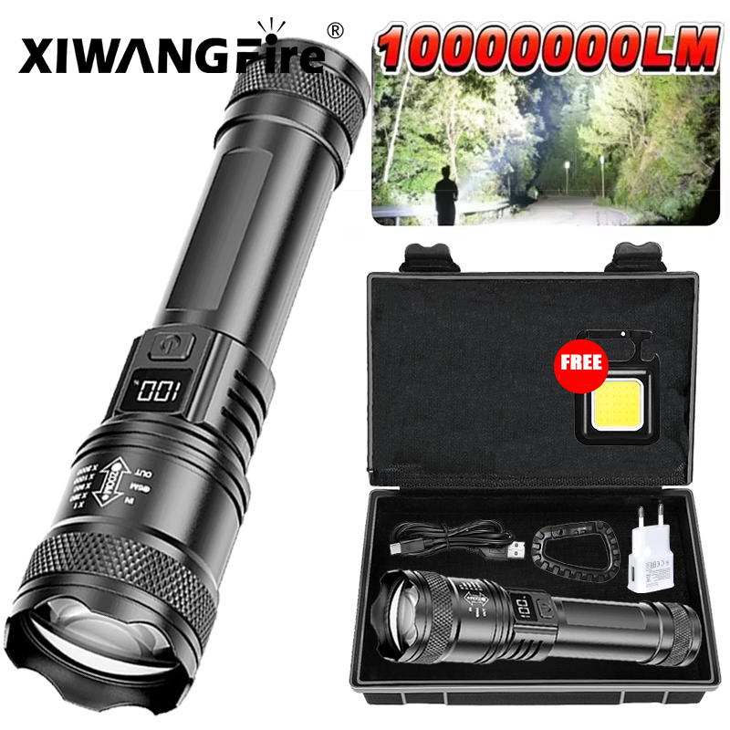 Outdoor Lighting Bollards - 超高輝度 LED 懐中電灯 2000LM Type-C 充電式長距離ズーム戦術トーチ屋外緊急キャンプ釣りランタン