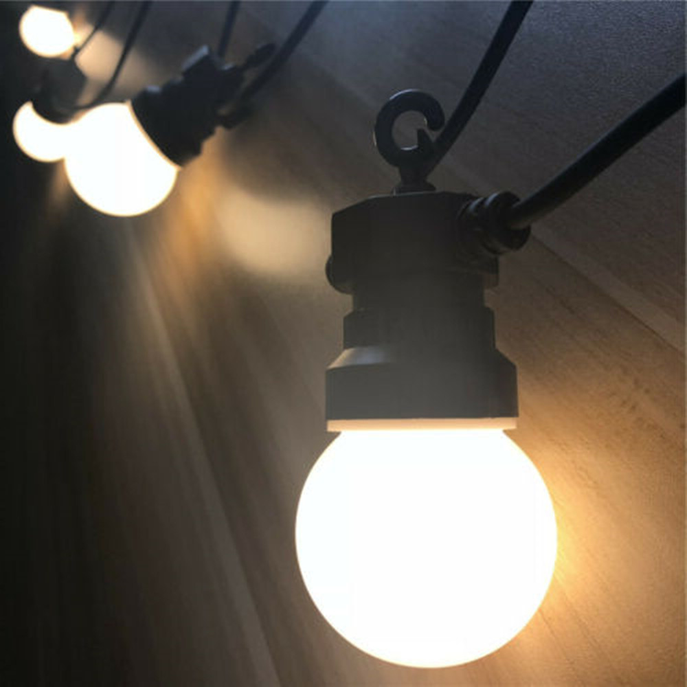 LED 乳白色 G50 グローブ屋外ストリングライトパティオ - String Light Bistro のレビューと価格