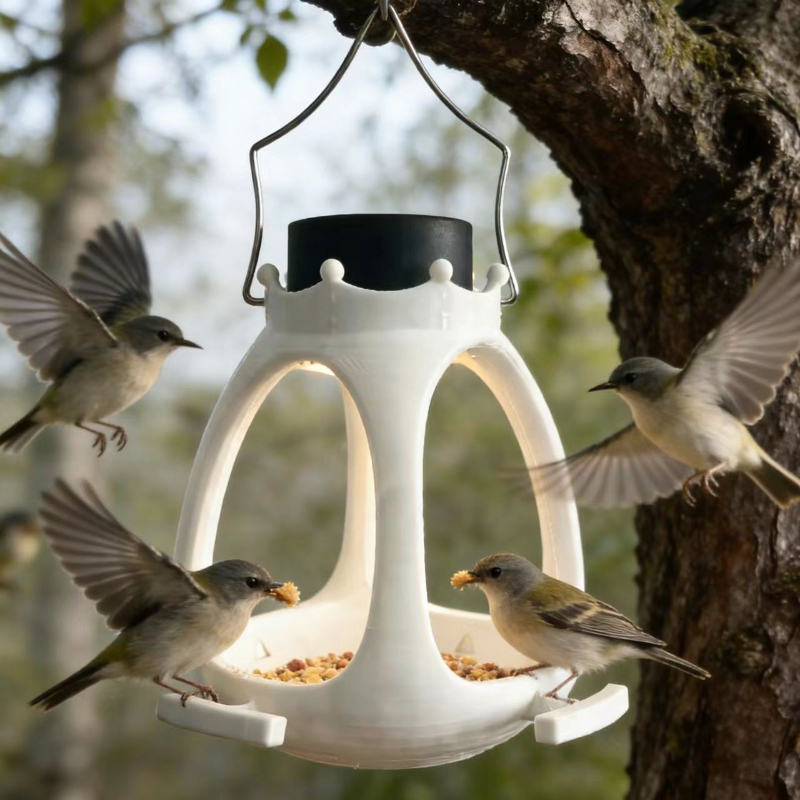 LEDライト付きソーラーバードフィーダー、屋外用防水・耐雨性 - Outdoor Lighting Under Eaves のレビューと価格