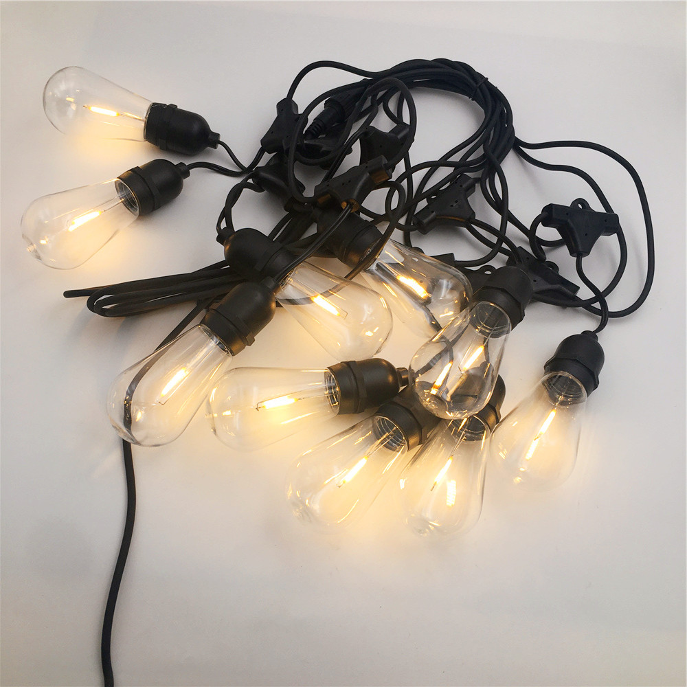 屋外ストリングライト商用グレード防水ストランドエジソン電球1 - String Light Bistro のレビューと価格