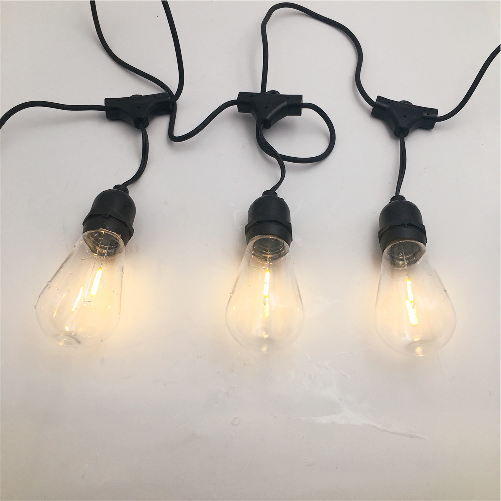 屋外ストリングライト商用グレード防水ストランドエジソン電球1 - String Light Bistro のレビューと価格