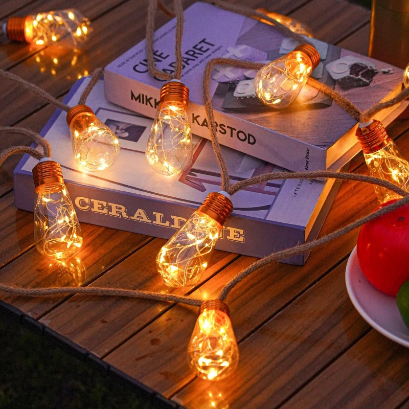 ソーラーストリングライト 屋外用 防水 耐衝撃電球 ストリン - String Light Bistro のレビューと価格