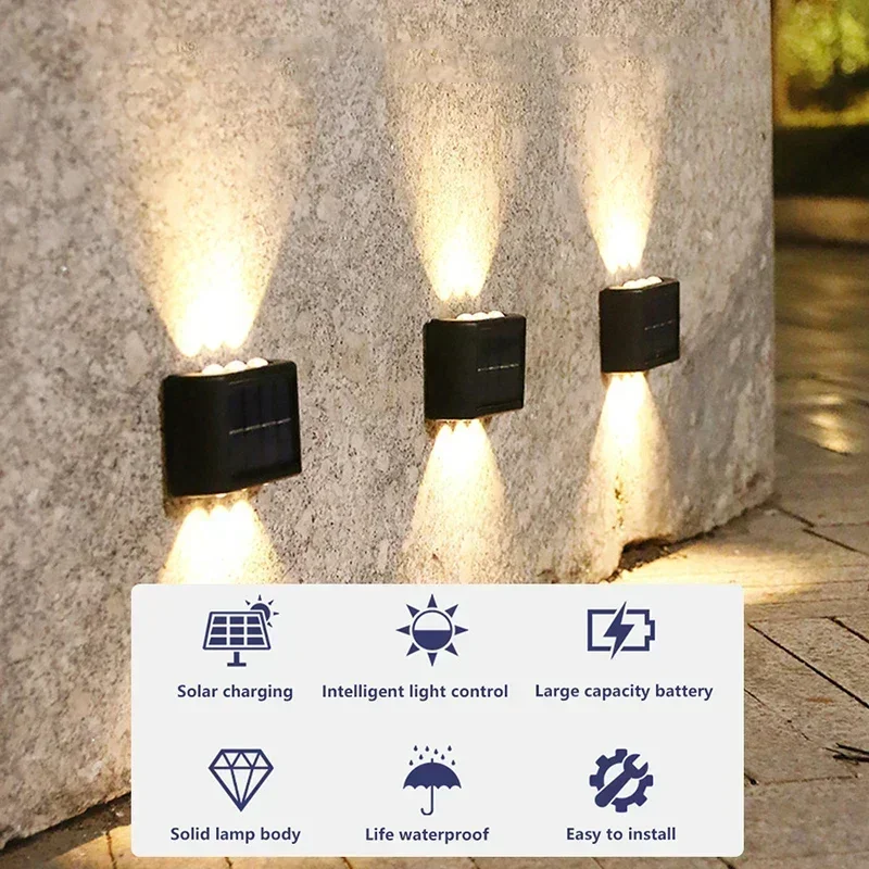 LEDソーラーライト 屋外防水 ソーラーウォールランプ 上下 - Wall Lighting Outdoor のレビューと価格