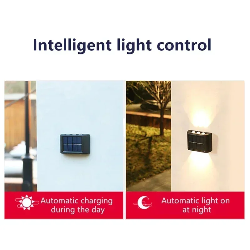 LEDソーラーライト 屋外防水 ソーラーウォールランプ 上下 - Wall Lighting Outdoor のレビューと価格
