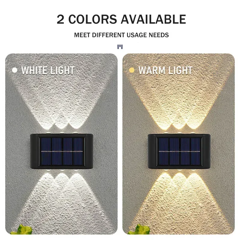 LEDソーラーライト 屋外防水 ソーラーウォールランプ 上下 - Wall Lighting Outdoor のレビューと価格
