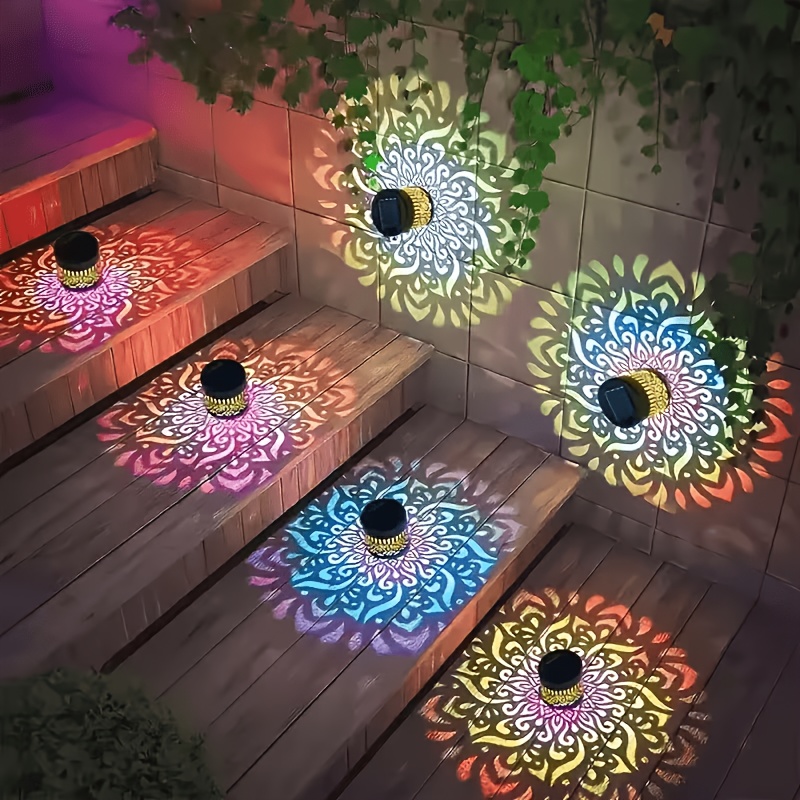 1/2/4個入りソーラーフェンスライト、マンダラ模様デザイン - Wall Lighting Outdoor のレビューと価格