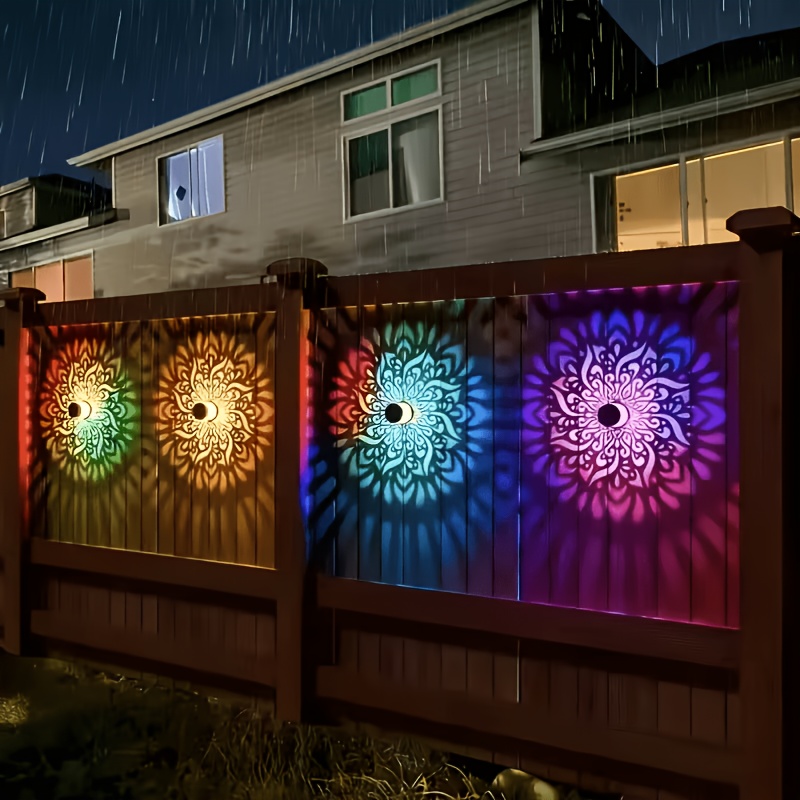 1/2/4個入りソーラーフェンスライト、マンダラ模様デザイン - Wall Lighting Outdoor のレビューと価格