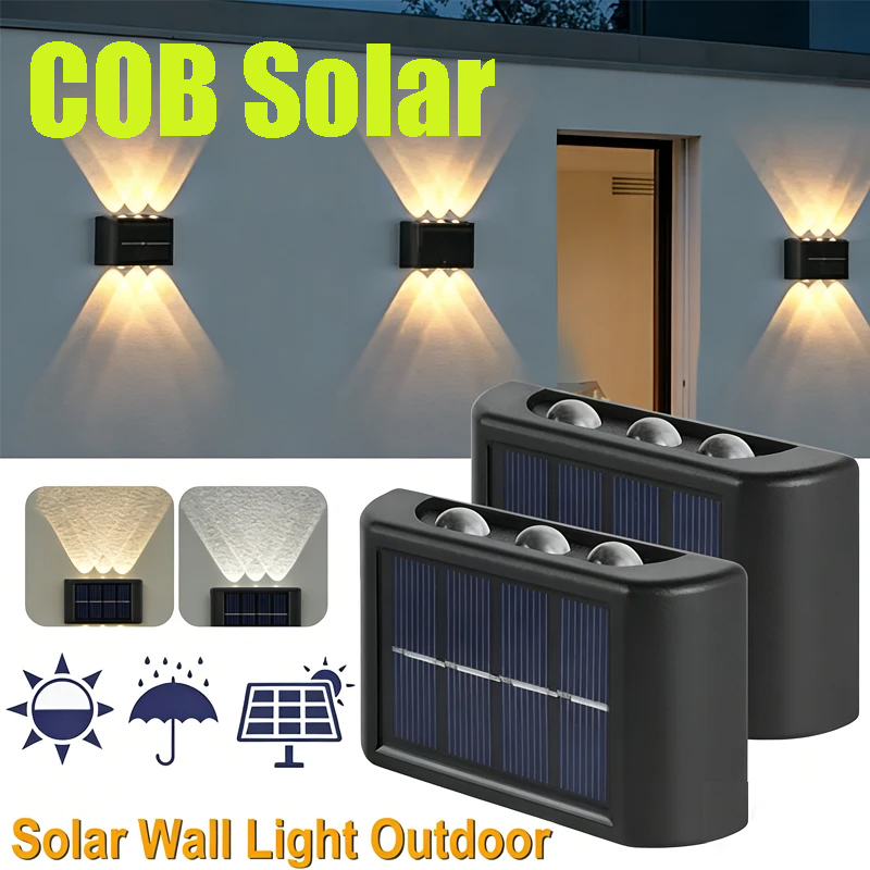 COB ソーラーウォールランプ屋外防水ソーラーライト上下凸レ - Wall Lighting Outdoor のレビューと価格