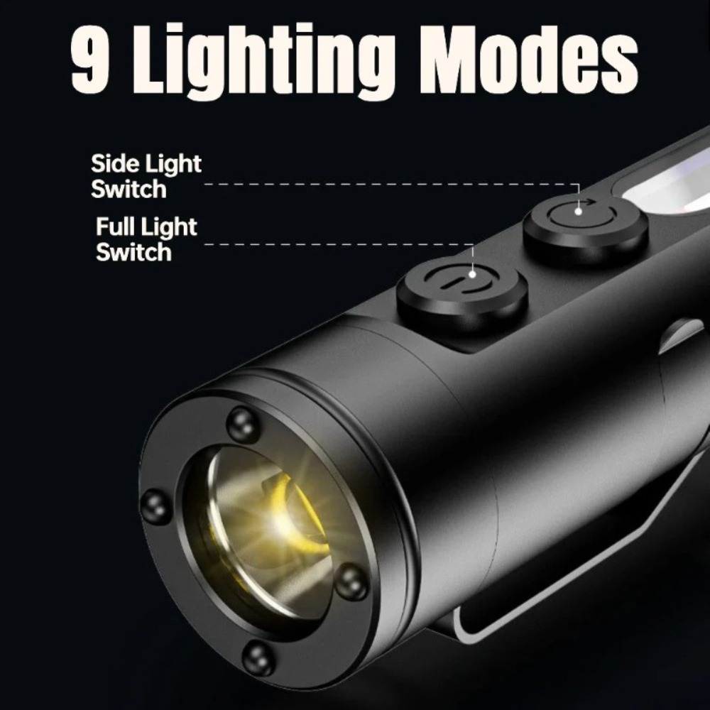 ミニ屋外懐中電灯タイプ C 充電式 LED 磁気トーチ ハッ - Outdoor Lighting Electric のレビューと価格