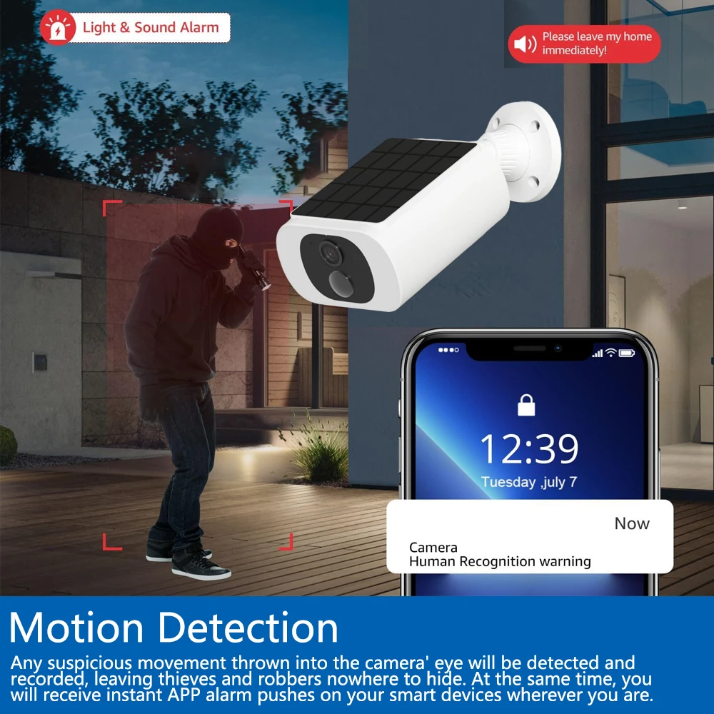 5MP Tuya Smartlife 屋外ソーラーバッテリー - Outdoor Lighting And Camera のレビューと価格