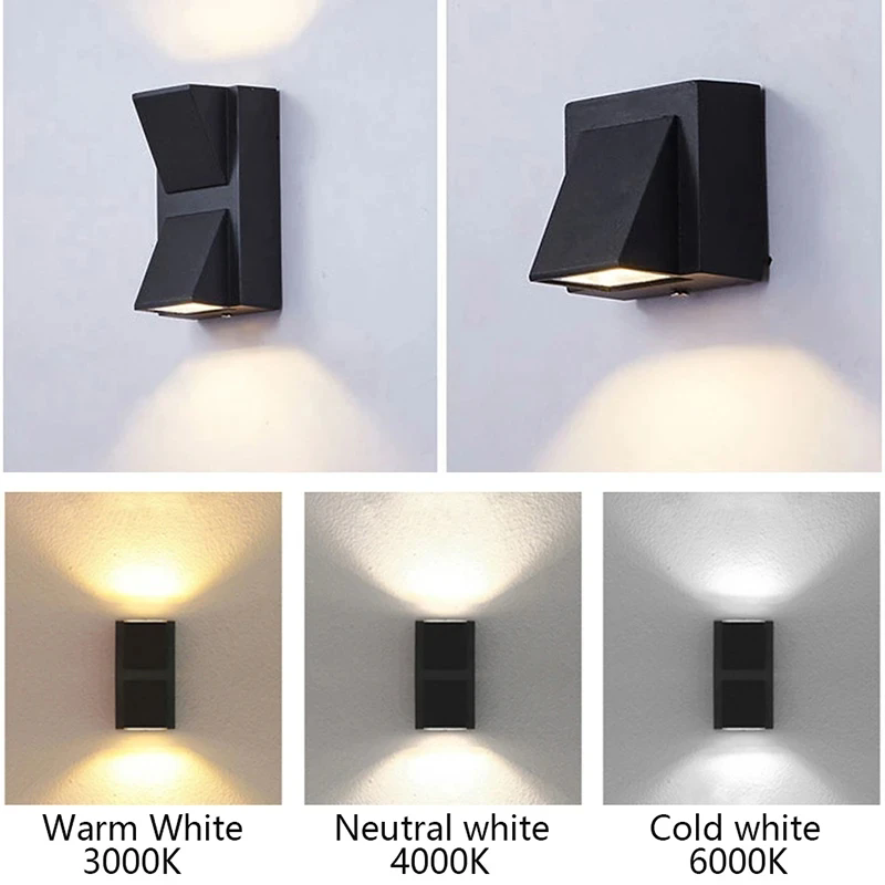 LED ウォールランプ IP65 屋外防水ガーデンポーチ照明 - Outdoor Lighting Up And Down のレビューと価格
