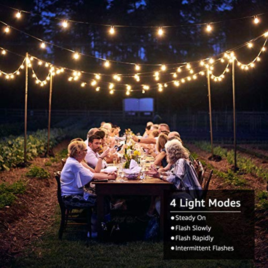 ソーラー屋外ストリングライトパティオビストロライト、25フィ - String Light Bistro のレビューと価格