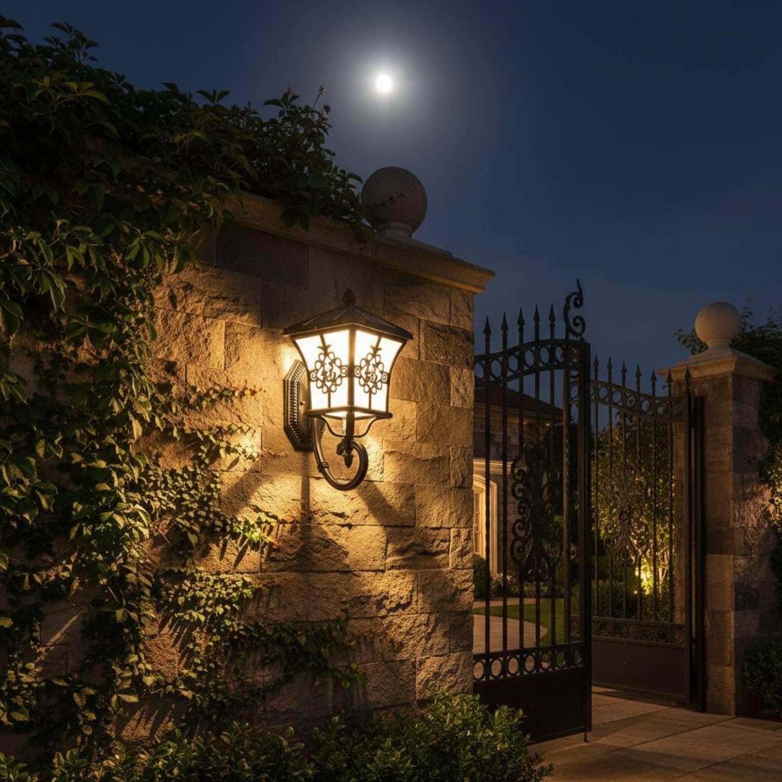 ソーラーLED屋外壁掛けランプ エレガントなランタン 防水ガ - Wall Lighting Outdoor のレビューと価格