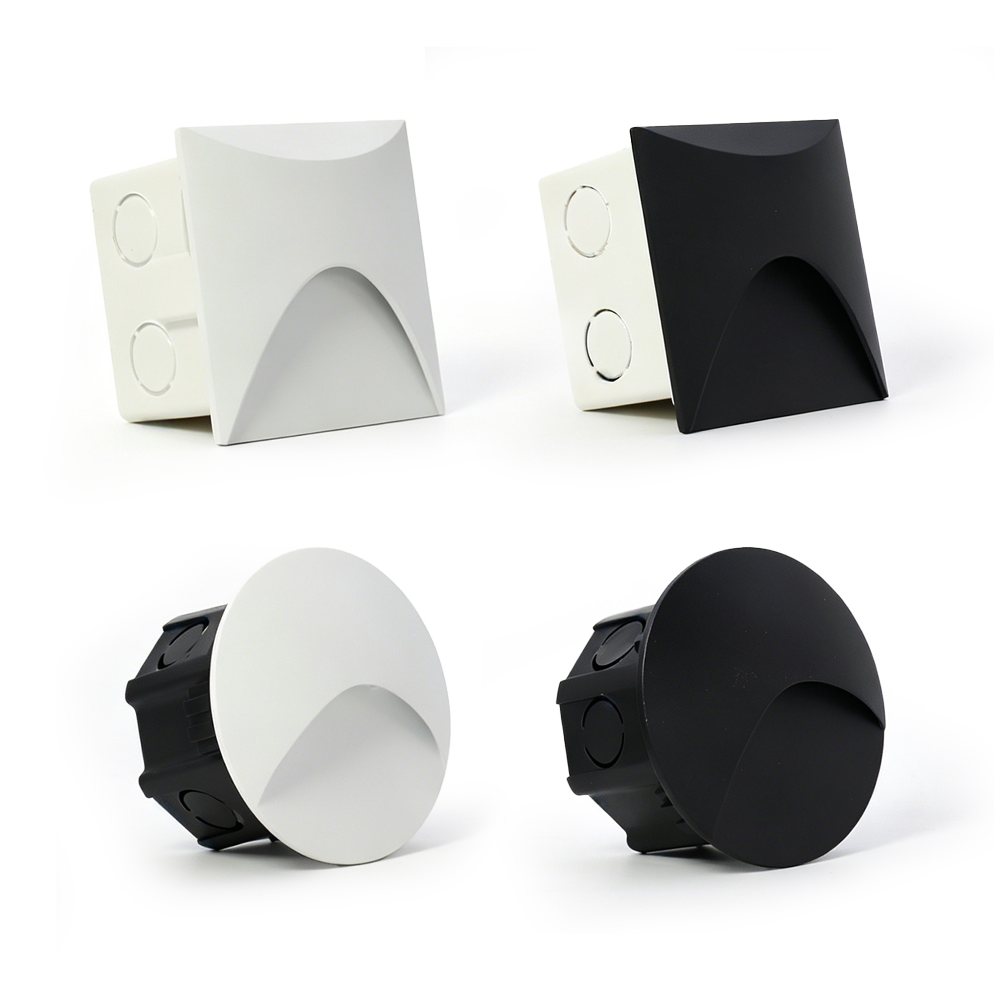 Led 階段ライトステップライト 3 ワット正方形ラウンド凹 - Outdoor Lighting Up And Down のレビューと価格
