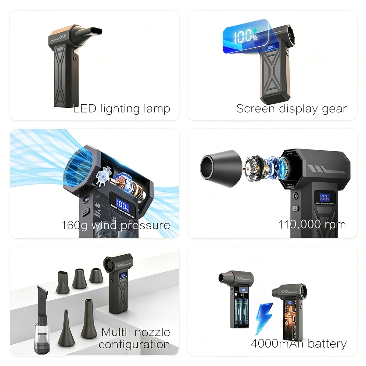 ブラシレスワイヤレスジェットファンターボ110000rpmエ - Outdoor Lighting Under Eaves のレビューと価格