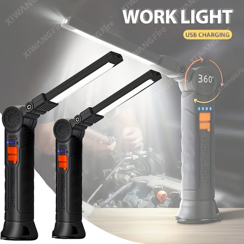 充電式 LED 懐中電灯 マグネットとフック付き、作業現場の - Outdoor Lighting Bollards のレビューと価格