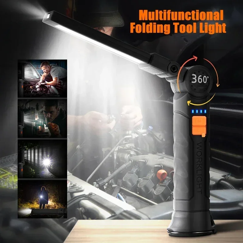 充電式 LED 懐中電灯 マグネットとフック付き、作業現場の - Outdoor Lighting Bollards のレビューと価格