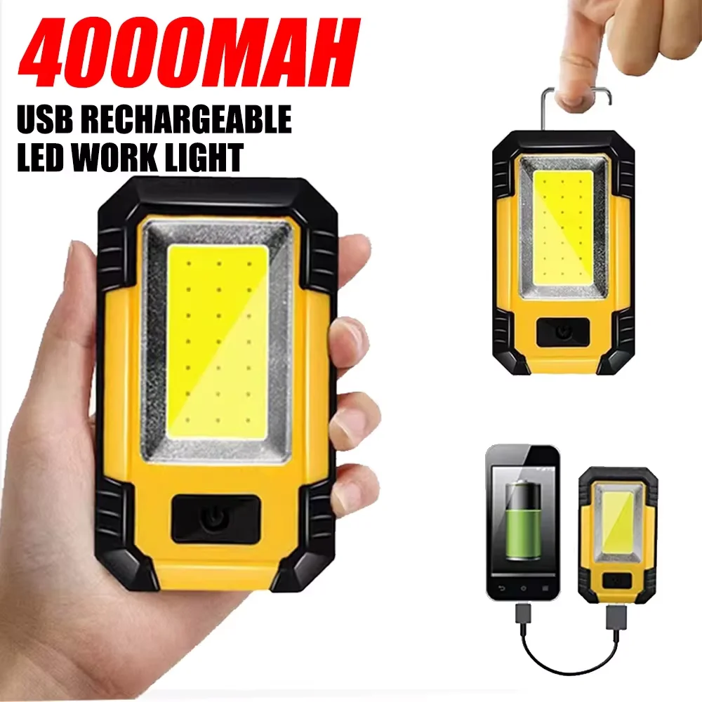 充電式 4000mAh 作業灯 超高輝度 COB フラッシュ - Outdoor Lighting Bollards のレビューと価格