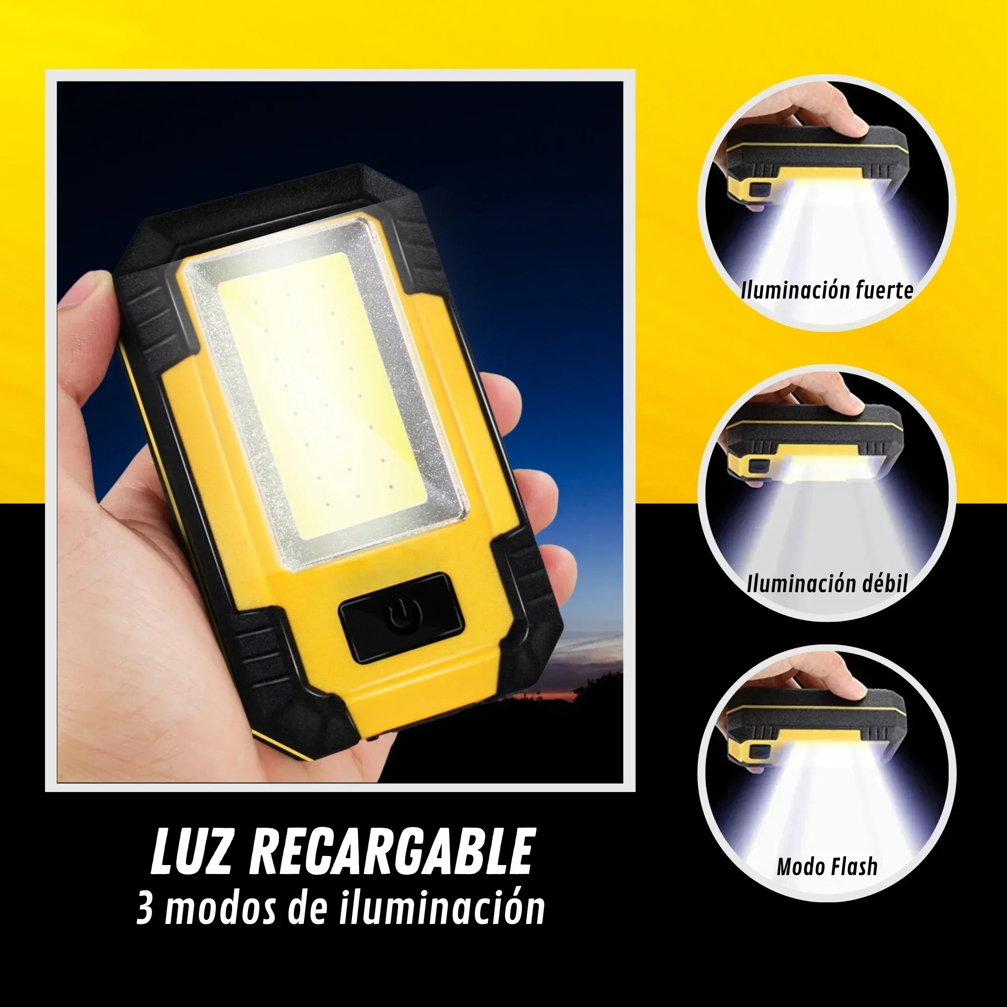 充電式 4000mAh 作業灯 超高輝度 COB フラッシュ - Outdoor Lighting Bollards のレビューと価格