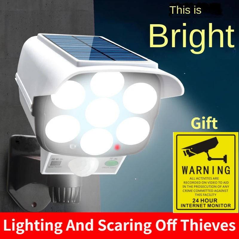 屋外ソーラーライトモーションセンサーセキュリティダミーカメラ - Outdoor Lighting And Camera のレビューと価格