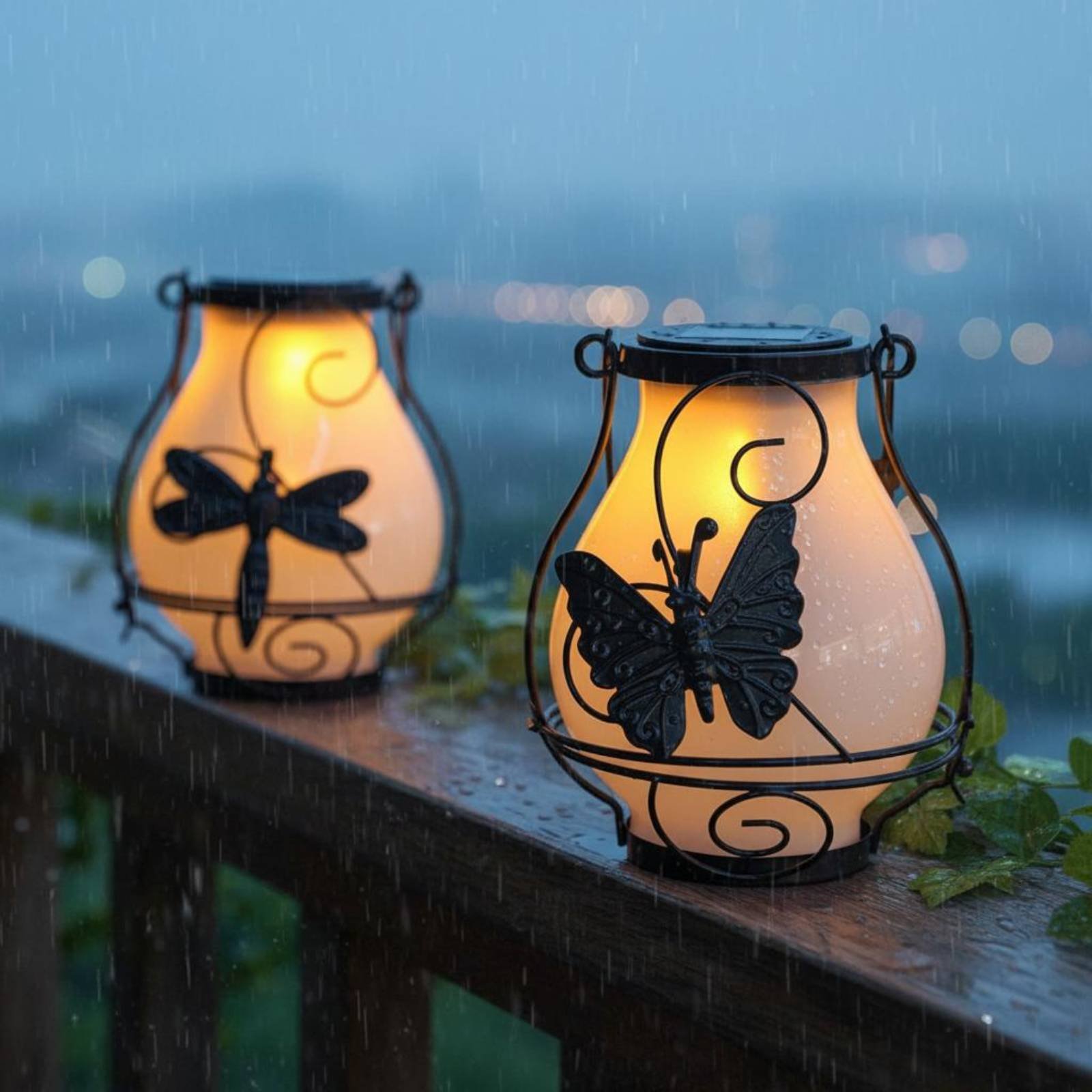 ソーラーバタフライランタン 防水バタフライソーラーランタン  - Wall Lighting Outdoor のレビューと価格