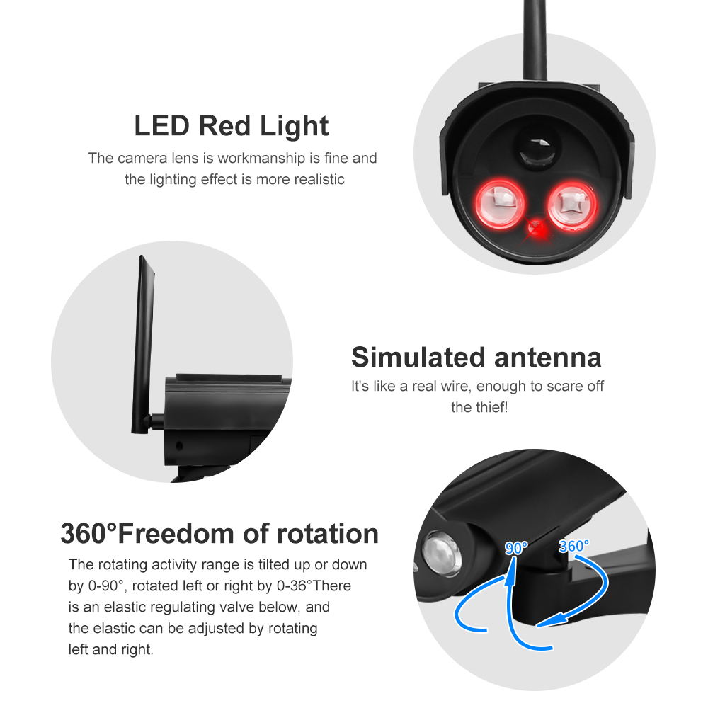 屋外ソーラーシミュレーションカメラ防水ダミーカメラホームセー - Outdoor Lighting And Camera のレビューと価格