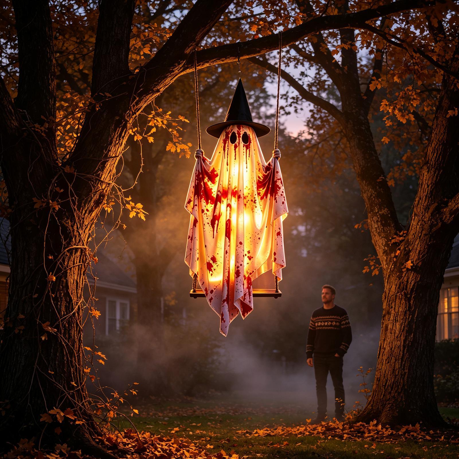 リモコン付き屋外ハロウィンゴーストストリングライト、吊り下げ - Outdoor Lighting Remote Control のレビューと価格