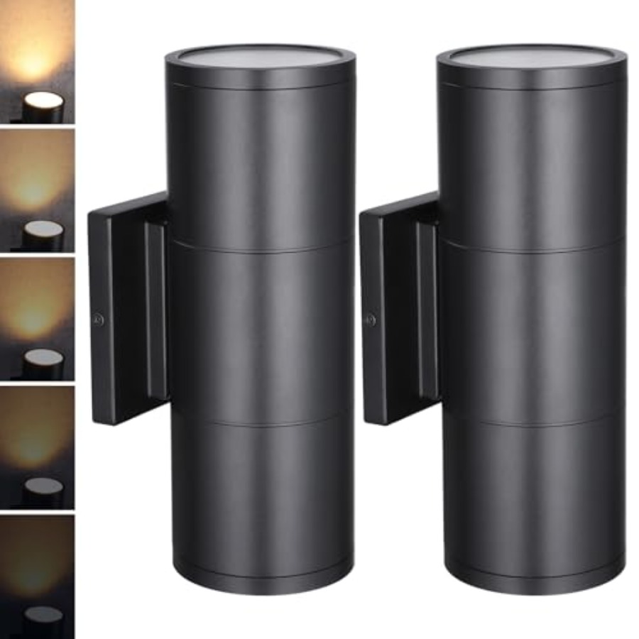 3000K LEDシリンダーアップダウンウォールライト屋外用 - Outdoor Lighting Up And Down のレビューと価格