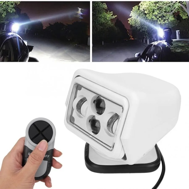 LEDサーチライト、60W 12V24Vリモコン付き360度 - Outdoor Lighting Remote Control のレビューと価格