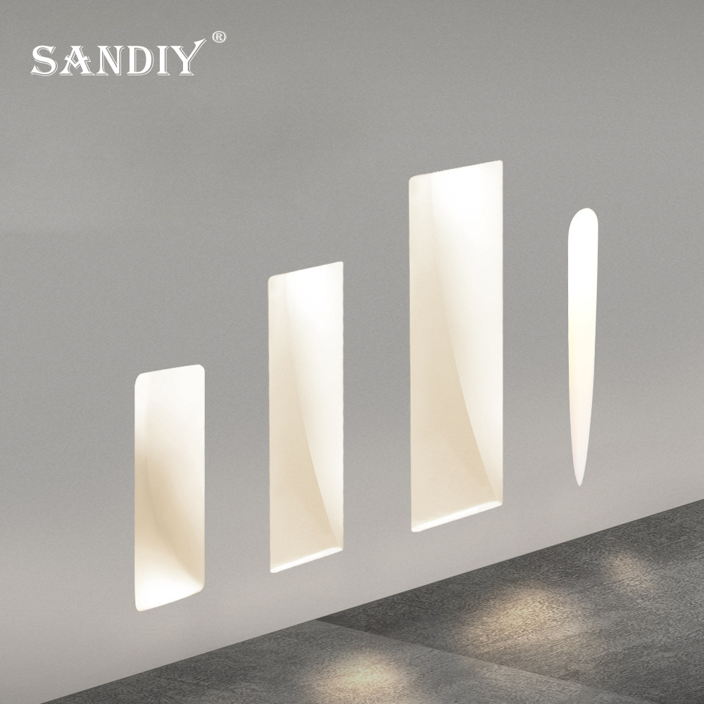 SANDIY 石膏の壁ライト作り付けの階段及びステップ照明完 - Outdoor Lighting Up And Down のレビューと価格