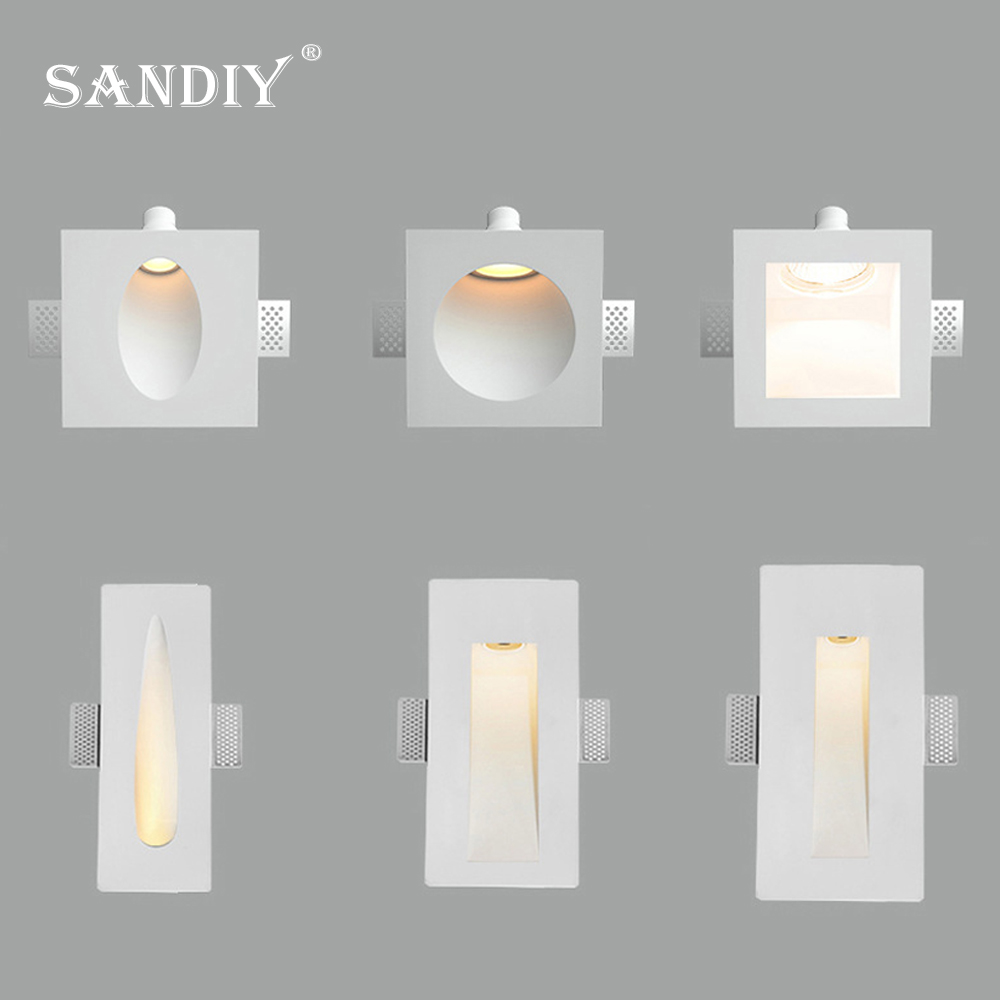 SANDIY 石膏の壁ライト作り付けの階段及びステップ照明完 - Outdoor Lighting Up And Down のレビューと価格
