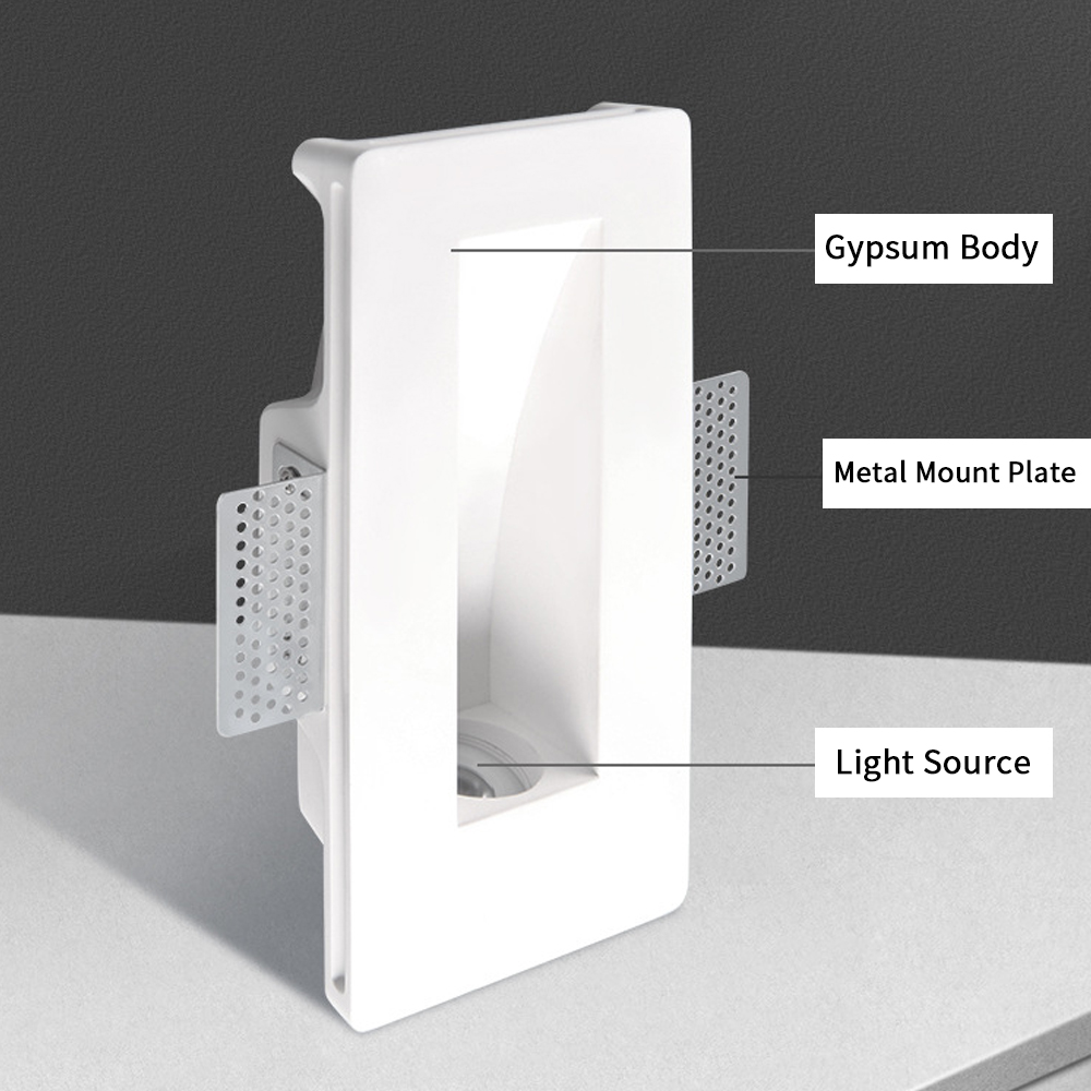 SANDIY 石膏の壁ライト作り付けの階段及びステップ照明完 - Outdoor Lighting Up And Down のレビューと価格