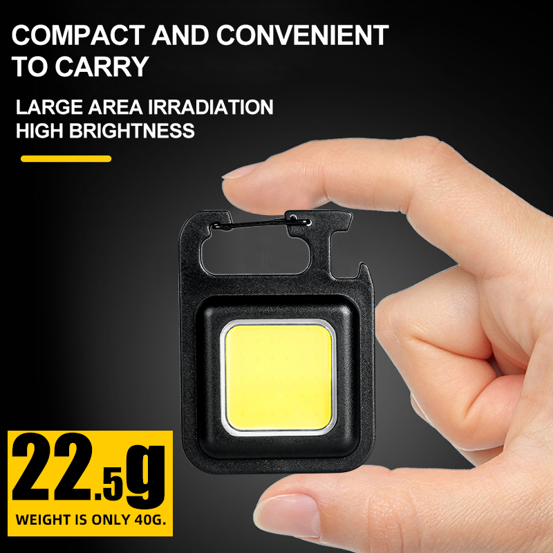 超高輝度で便利な携帯用ミニCOBキーホルダー懐中電灯、充電式 - Outdoor Lighting Electric のレビューと価格