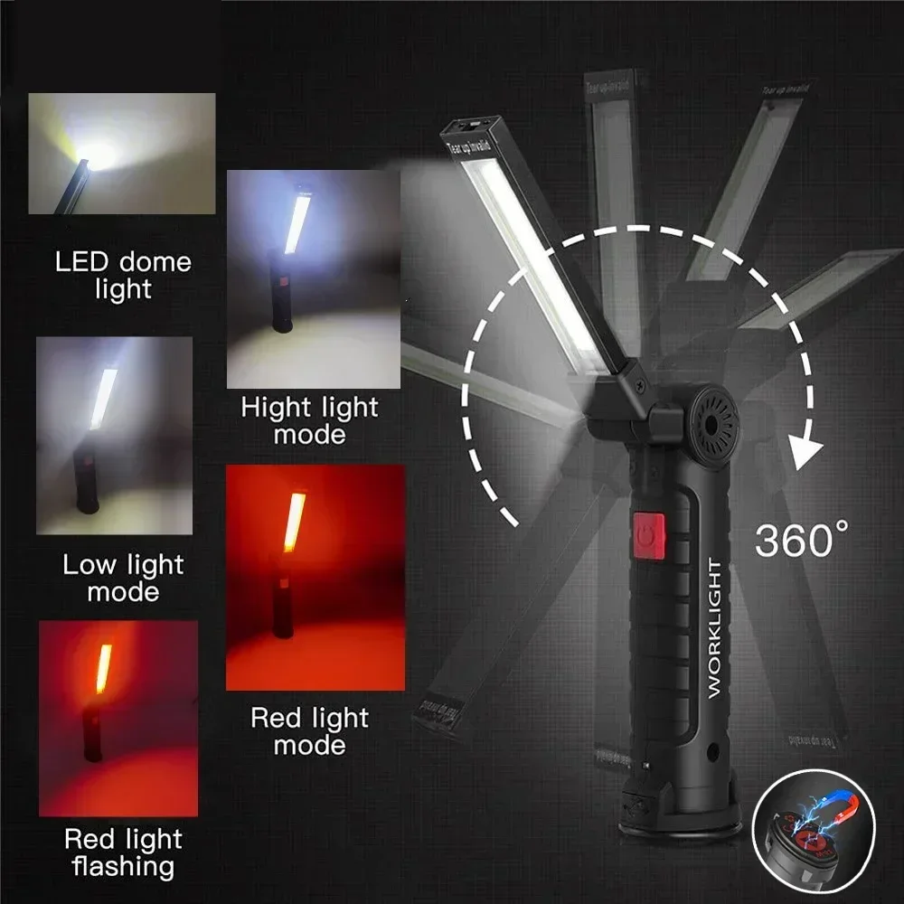 LED COB 懐中電灯 USB 充電式トーチ検査ランプ 磁 - Outdoor Lighting Electric のレビューと価格