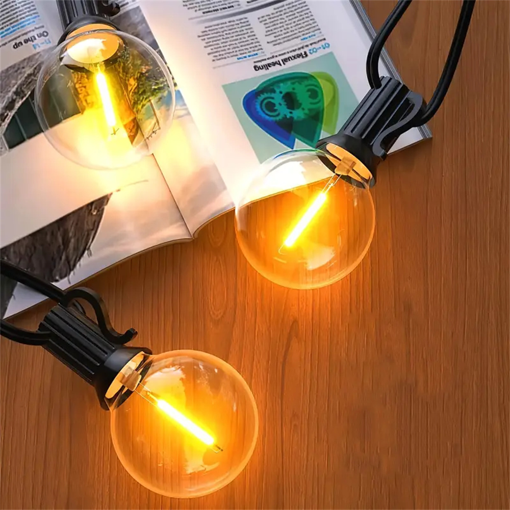 屋外ストリングライト、G40 グローバル LED ガーデンラ - String Light Bistro のレビューと価格