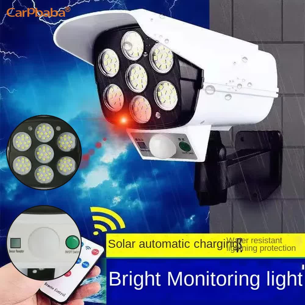屋外ソーラーライト人感センサーセキュリティダミーカメラワイヤ - Outdoor Lighting And Camera のレビューと価格