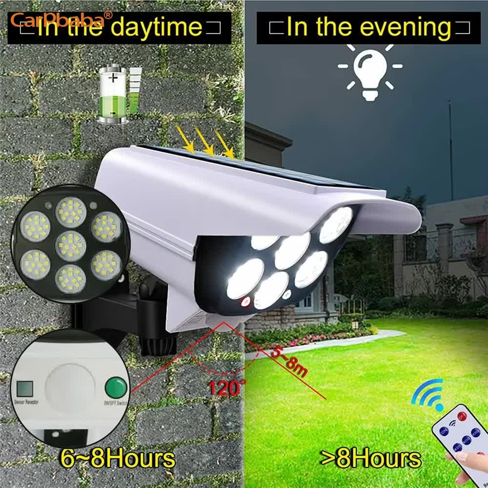 屋外ソーラーライト人感センサーセキュリティダミーカメラワイヤ - Outdoor Lighting And Camera のレビューと価格